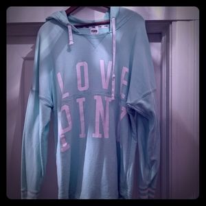 Mint green PINK hoodie